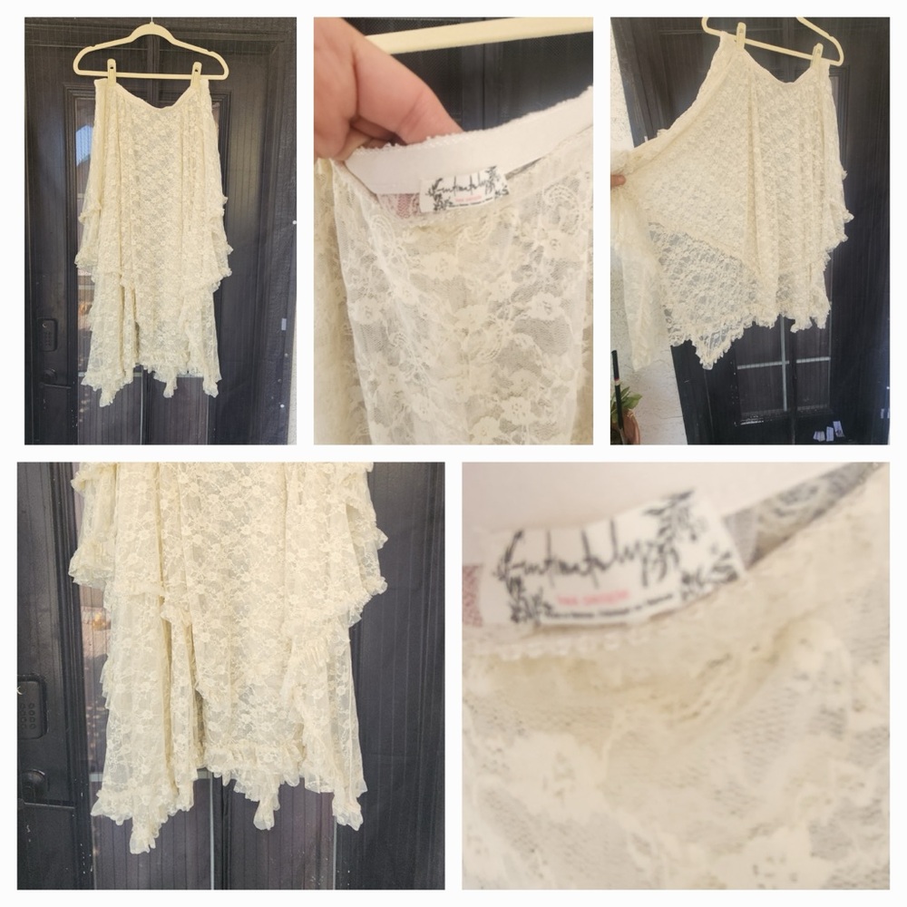 Elegant Cream Lace Women's Skirt - Picture 2 of 2